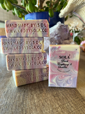 Black Raspberry & Vanilla CBD Soap